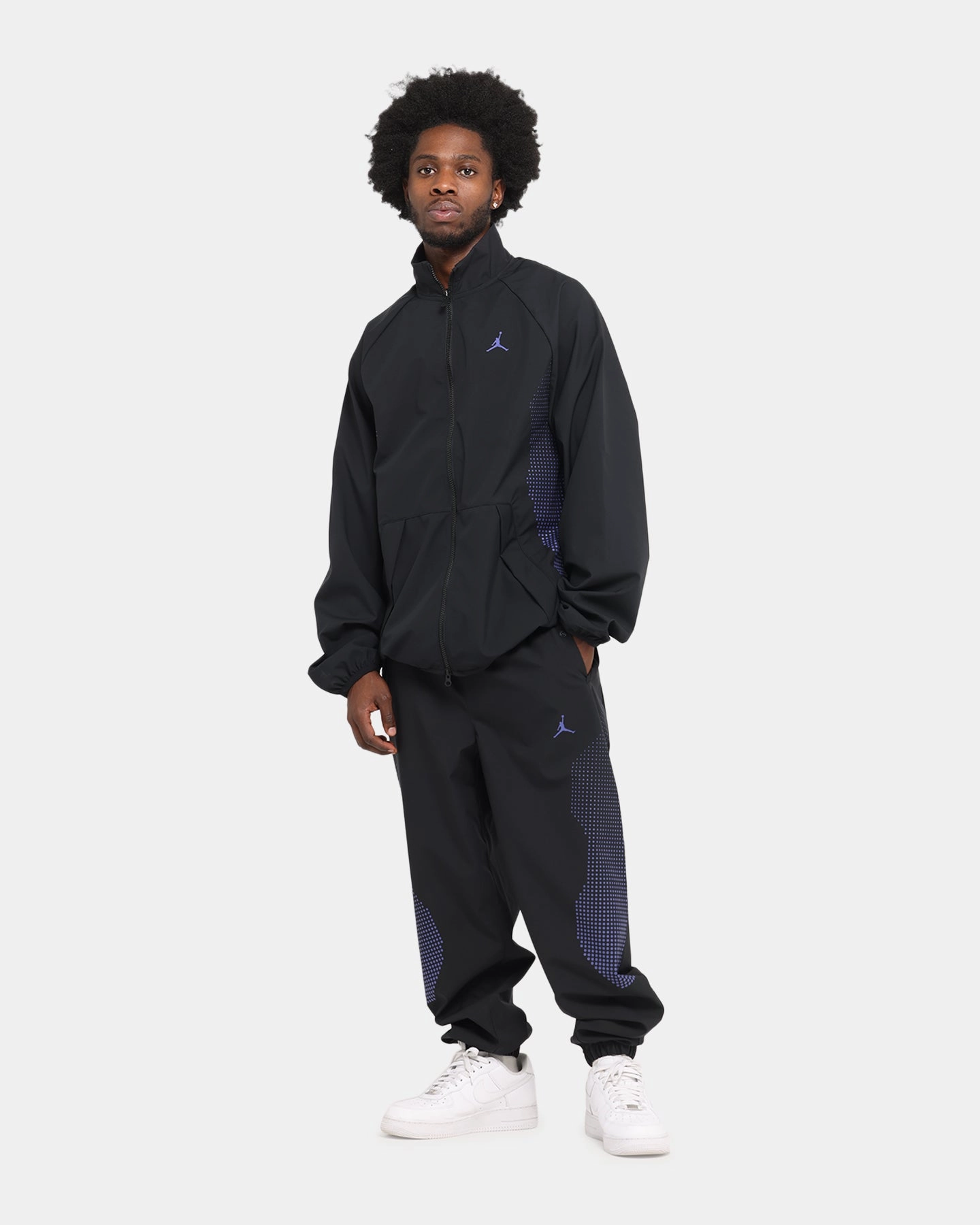Bonnet Jordan Sport Jam Sport Warm-Up Jacket Black/Purple