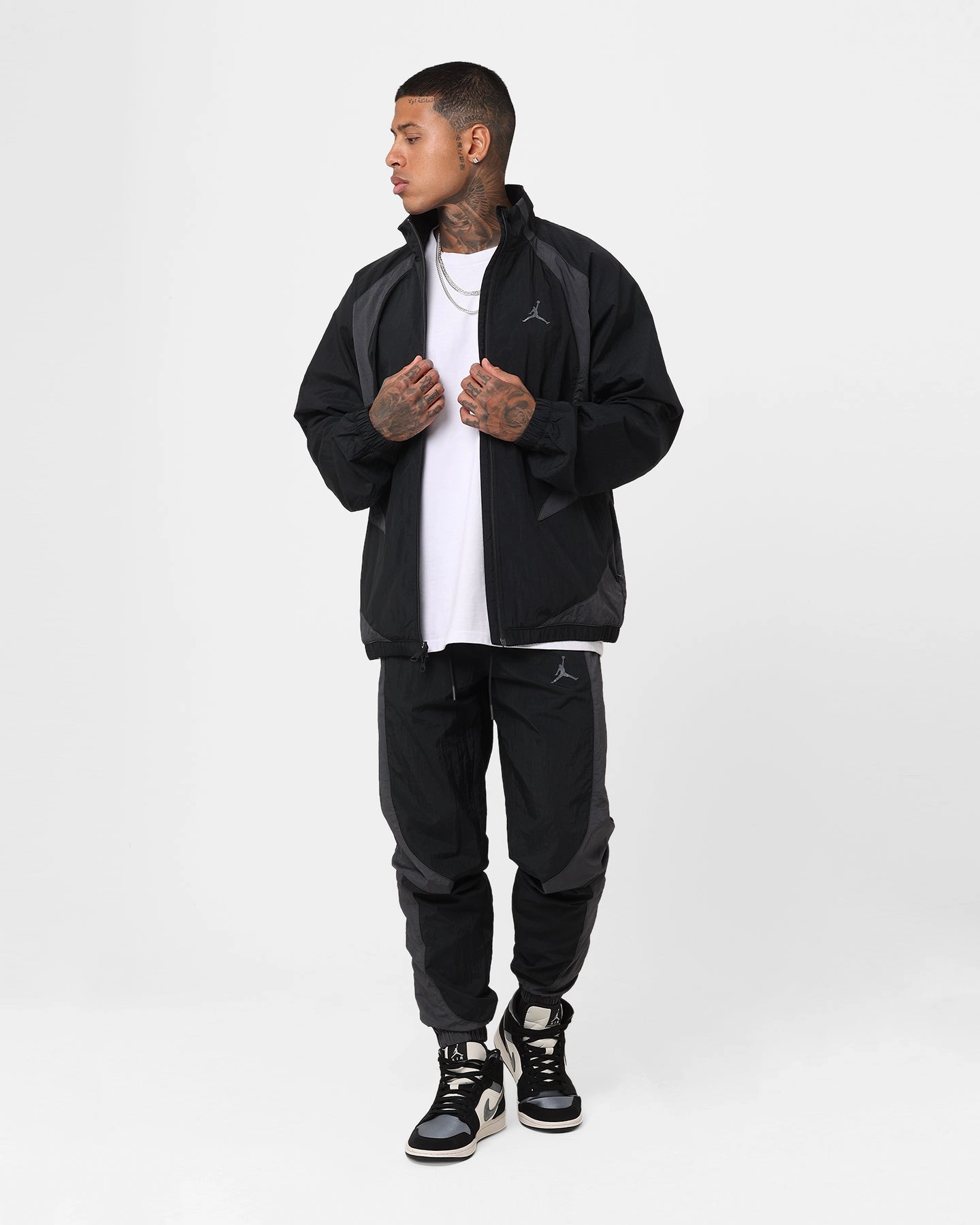 Stretchable Report Jordan Sport Jam Warm Up Jacket Black/Dark Shadow