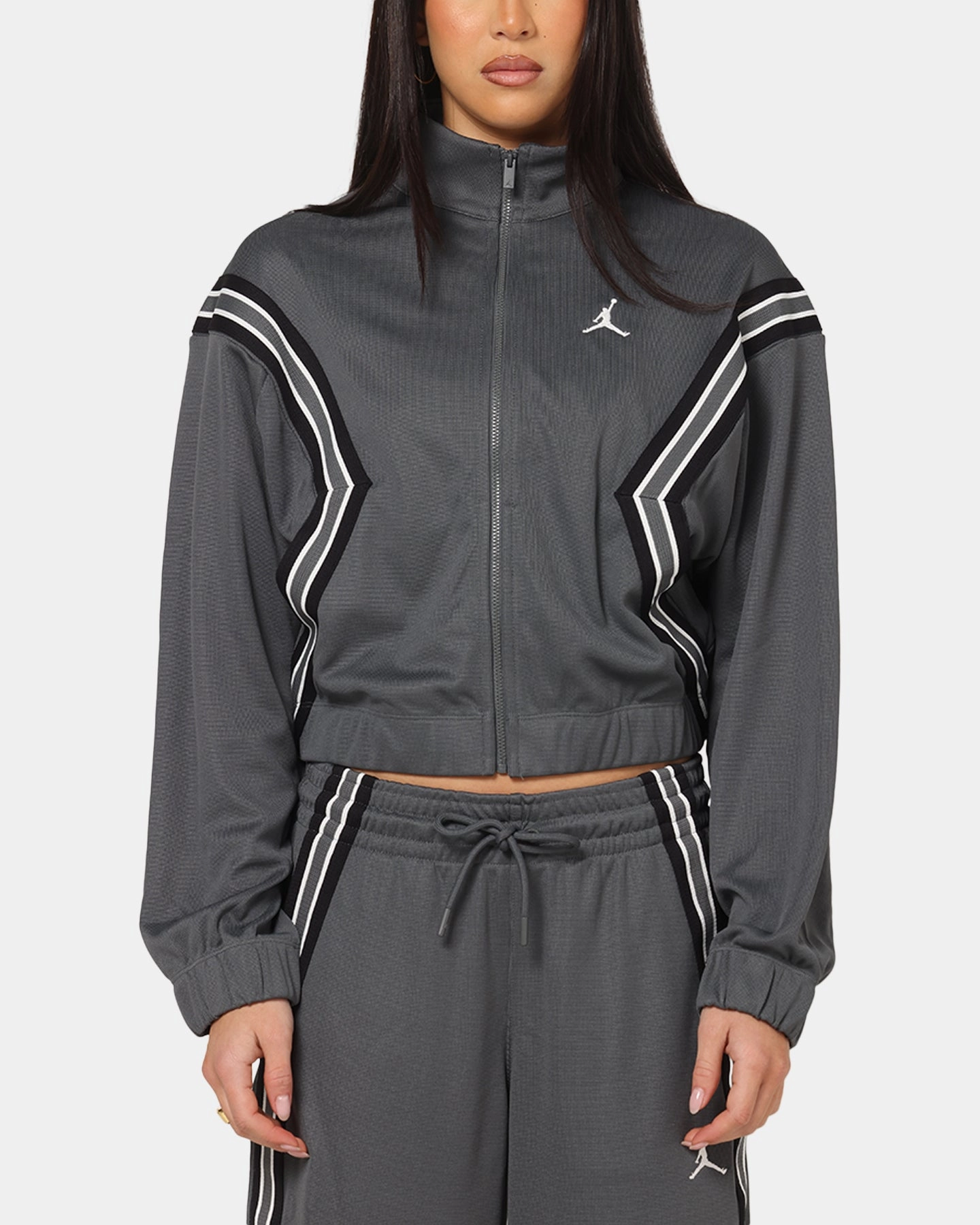Seamless Edging Share Jordan Women's Brooklyn Full-Zip Track Jacket Iron Grey