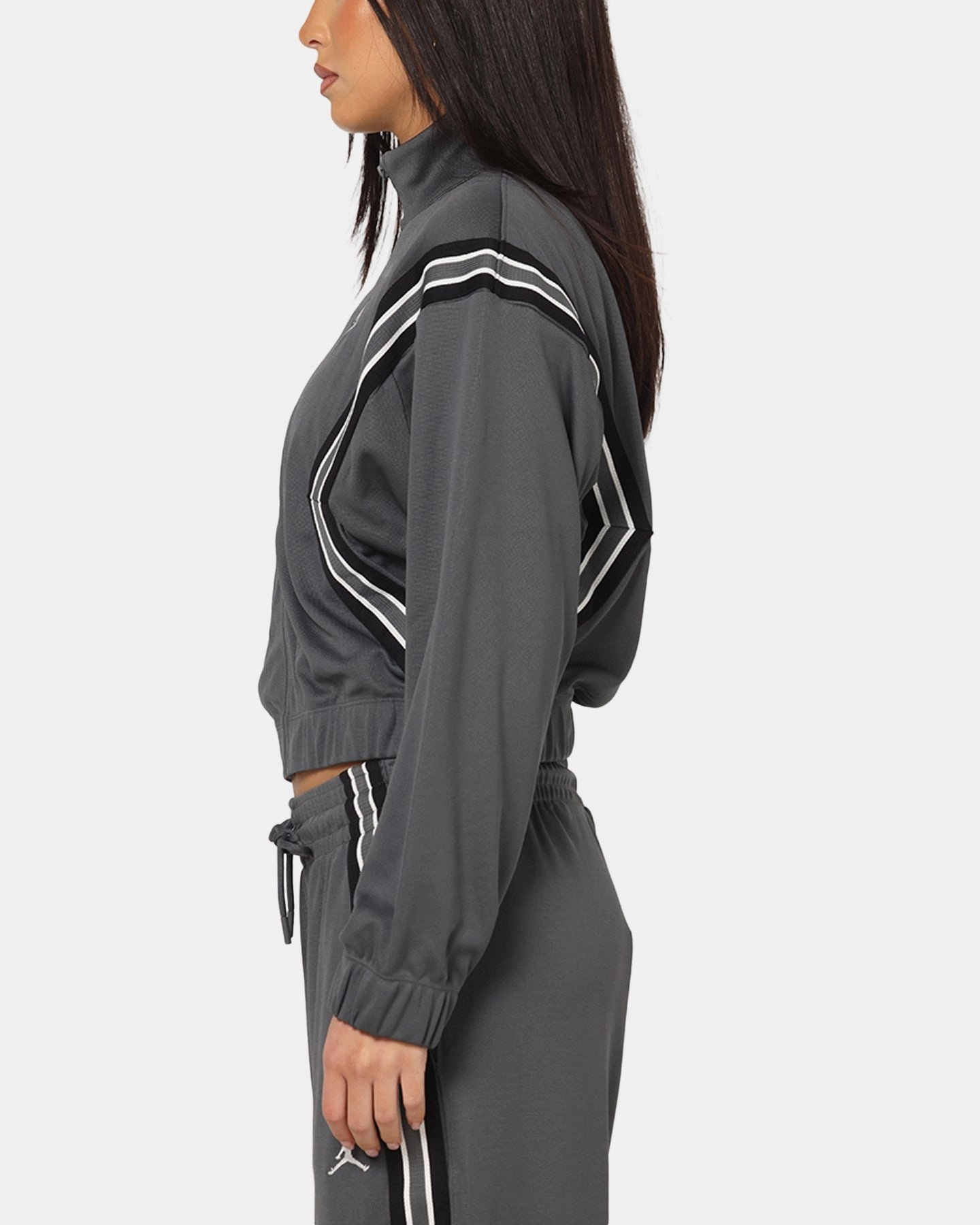 Jordan Women's Brooklyn Full-Zip Track Jacket Iron Grey size - inclusive Give