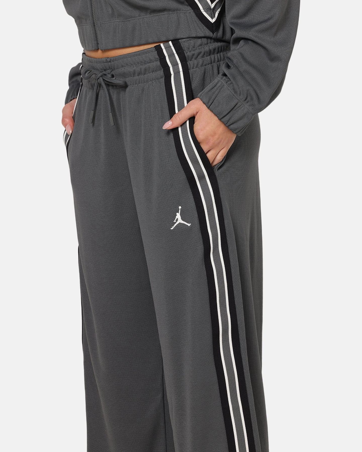 Jordan Women's Brooklyn Track Pants Iron Grey LowProfileWaistband Tear Resistant Fabric