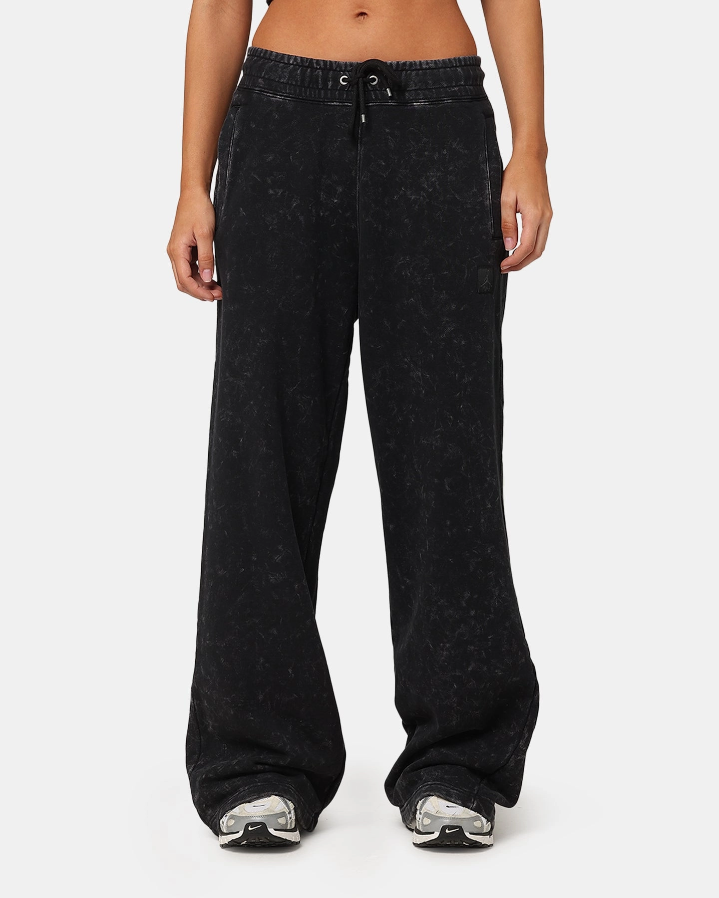 Anti Friction Lining Low Bulk Design Jordan Women's Flight Fleece Pant Black