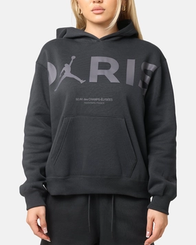 Jordan Women's Paris Saint-Germain Brooklyn Fleece Graphic Pullover Hoodie Off Noir Evaluation