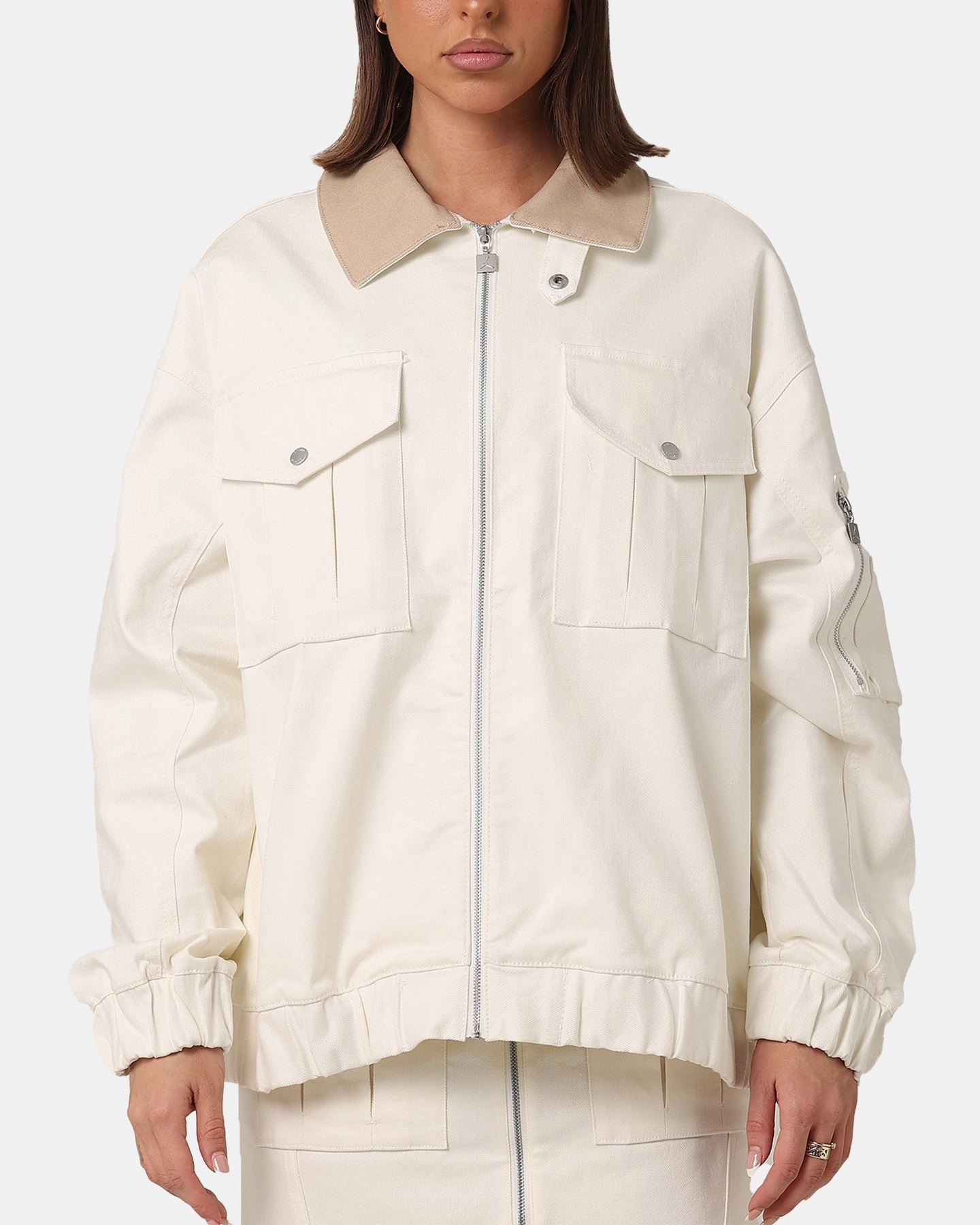 Jordan Women's Renegade Jacket Sail/Legen Md Brown Plain Commodity