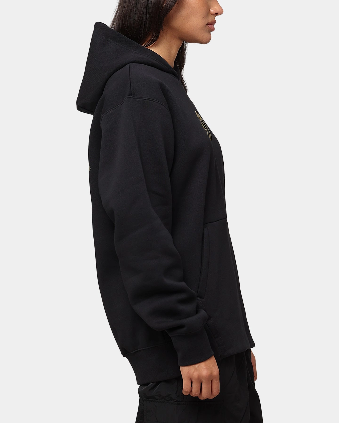 Jordan X Paris Saint-Germain Fleece Pullover Hoodie Black/Cargo Khaki Merchandise