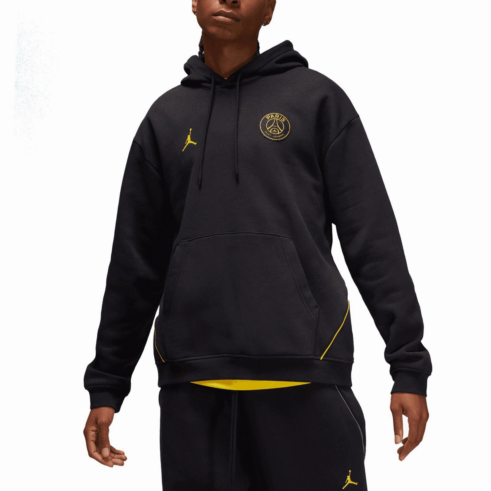 Non Slip Tread Pattern Jordan x PSG Casual Fleece fanwear presentation tracksuit 2023 black - Jordan