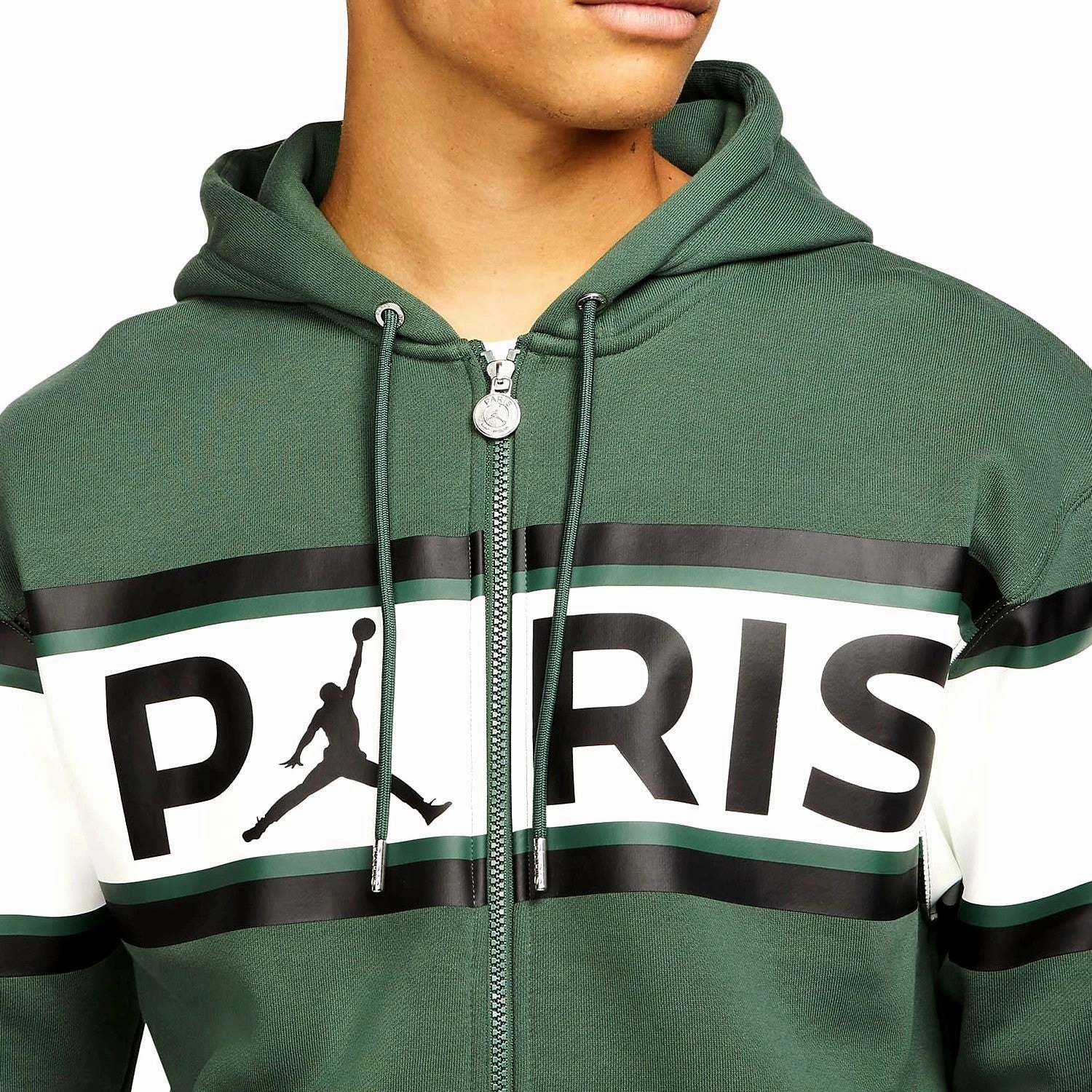 Sport Activewear wellness center Jordan x PSG green Casual Fleece presentation tracksuit 2021/22 - Jordan