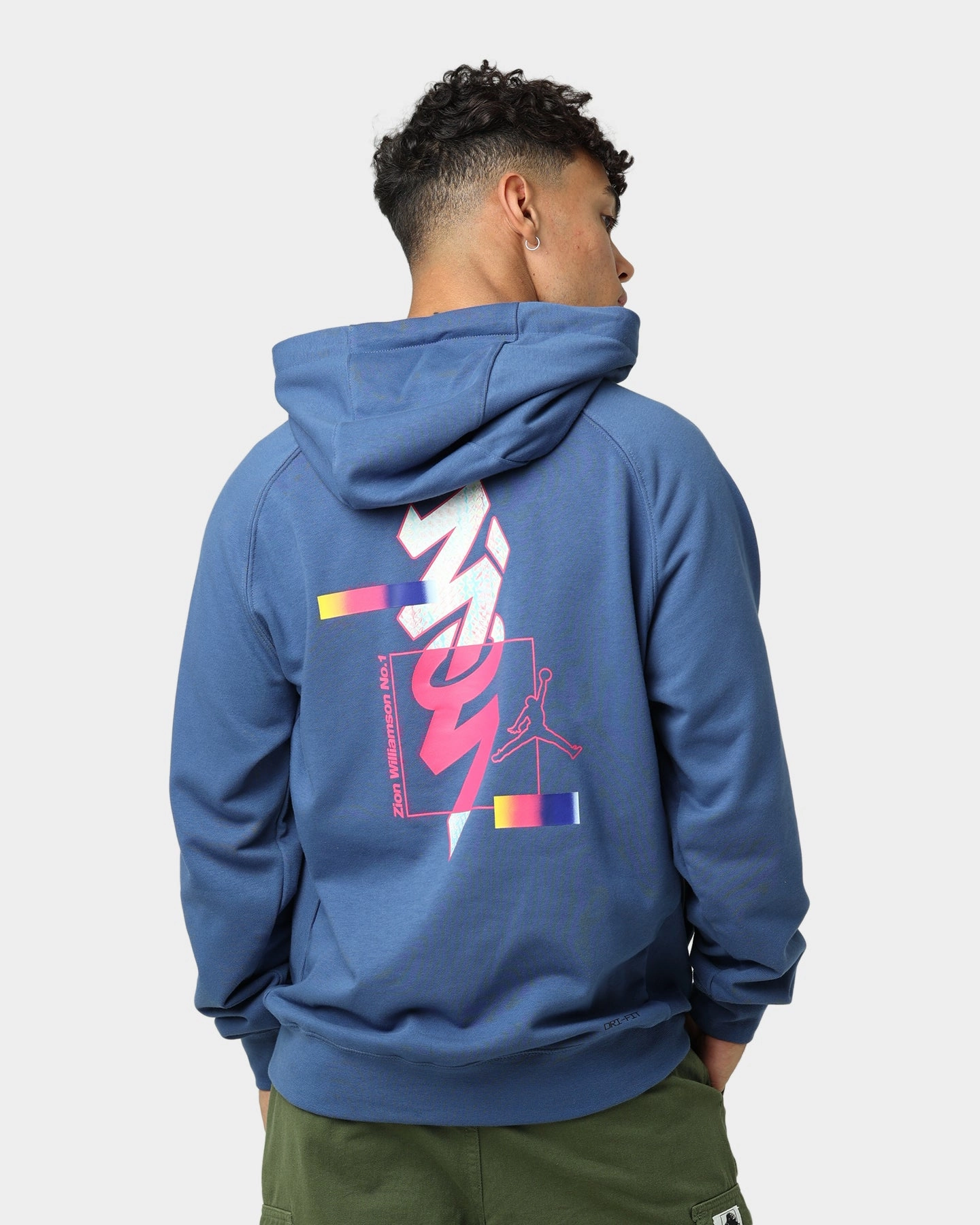 Windproof Outer Layer musicians Jordan Zion Dri-FIT Hoodie Mystic Navy