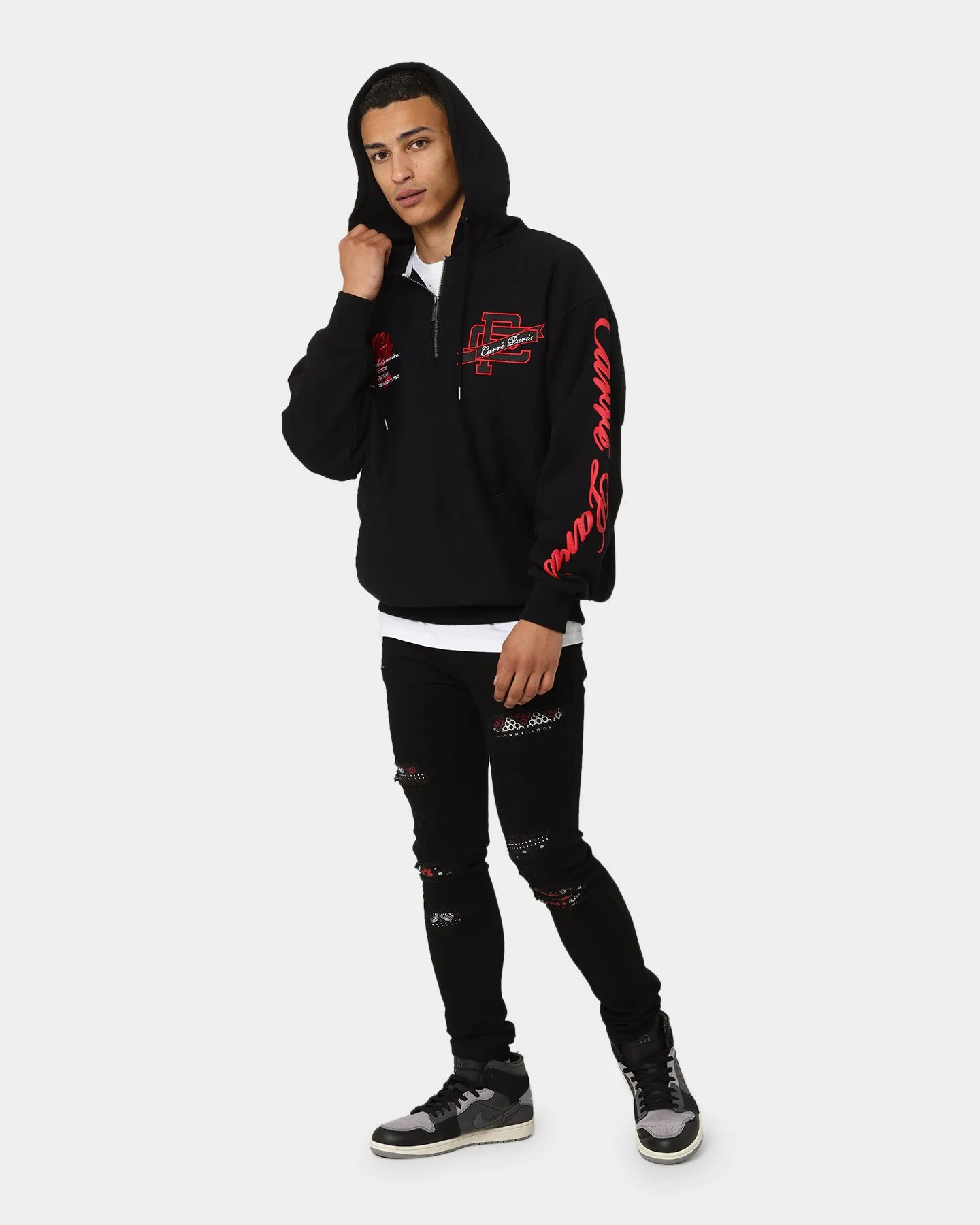 Vanity Carr?? Team Paris 3/4 ZIp Hoodie Black