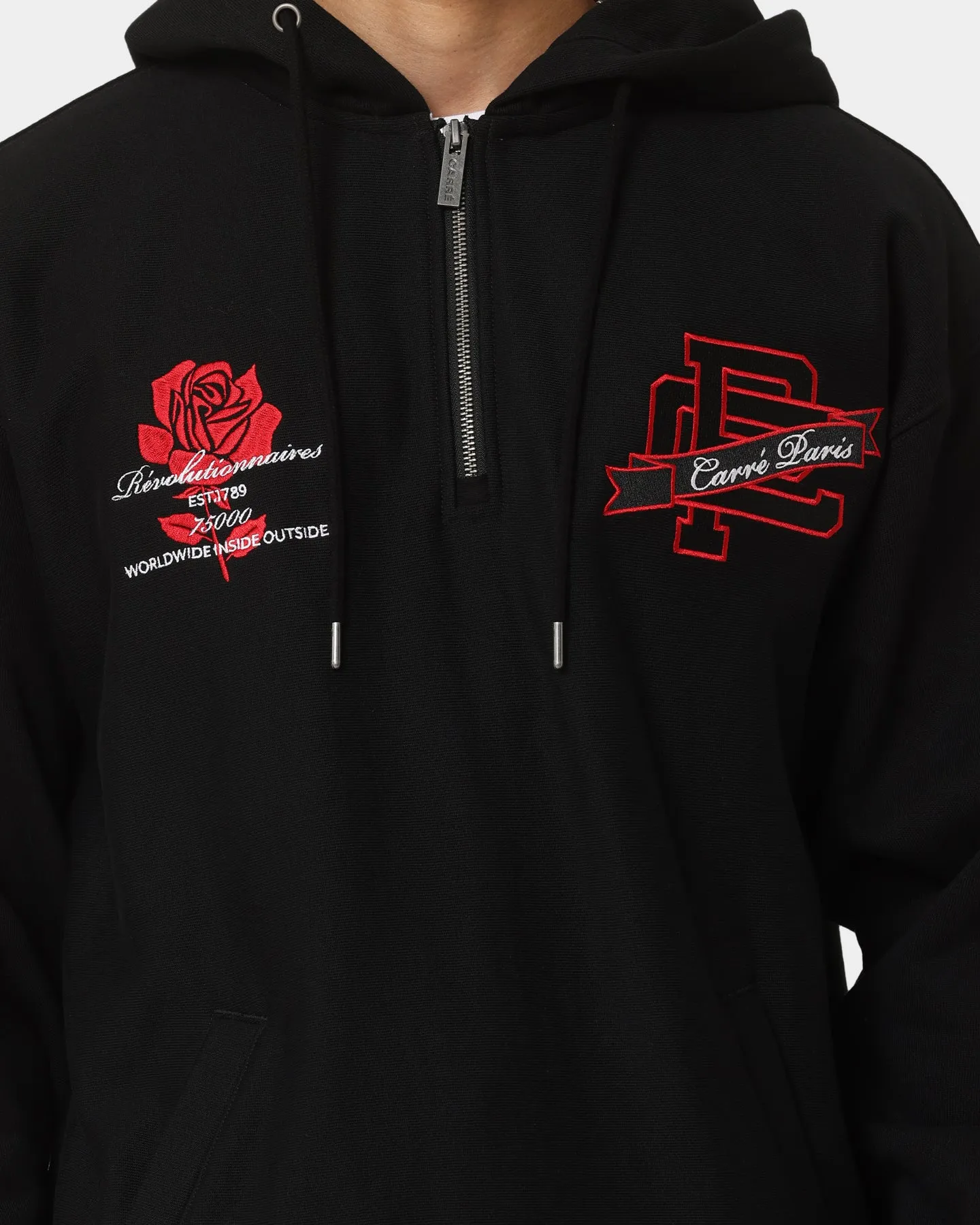 Carr?? Team Paris 3/4 ZIp Hoodie Black Seam Sealed Construction Compression Storage Sack