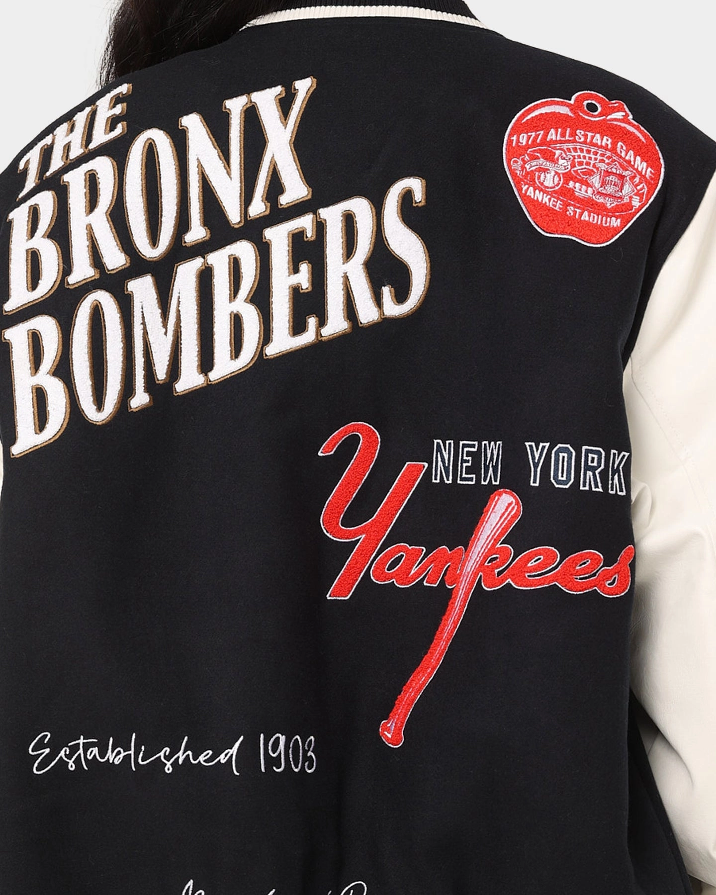 Gender - neutral NoiseReduced Closure System Majestic Athletic New York Yankees Multi Hit Varsity Jacket True Navy