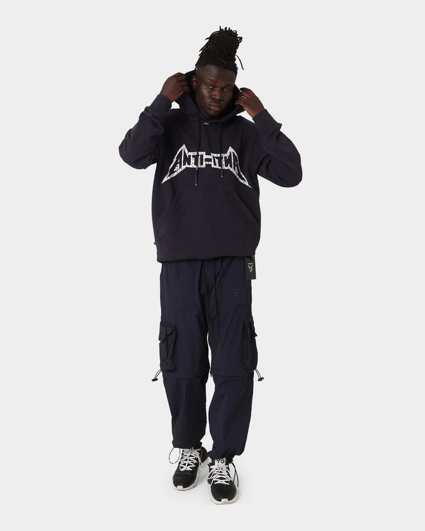 Win The Anti Order Heavy Metal Hoodie Dark Navy