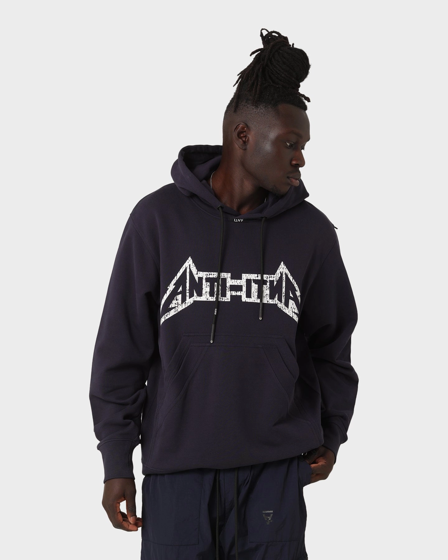 The Anti Order Heavy Metal Hoodie Dark Navy Dry Abrasion Resistant Finish