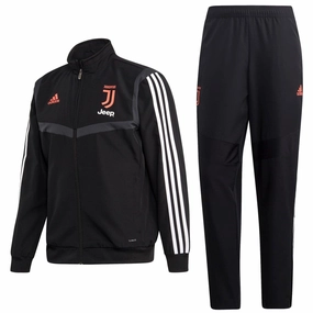 Juventus black training presentation Soccer tracksuit 2019/20 - Adidas Ventilated Back Panels