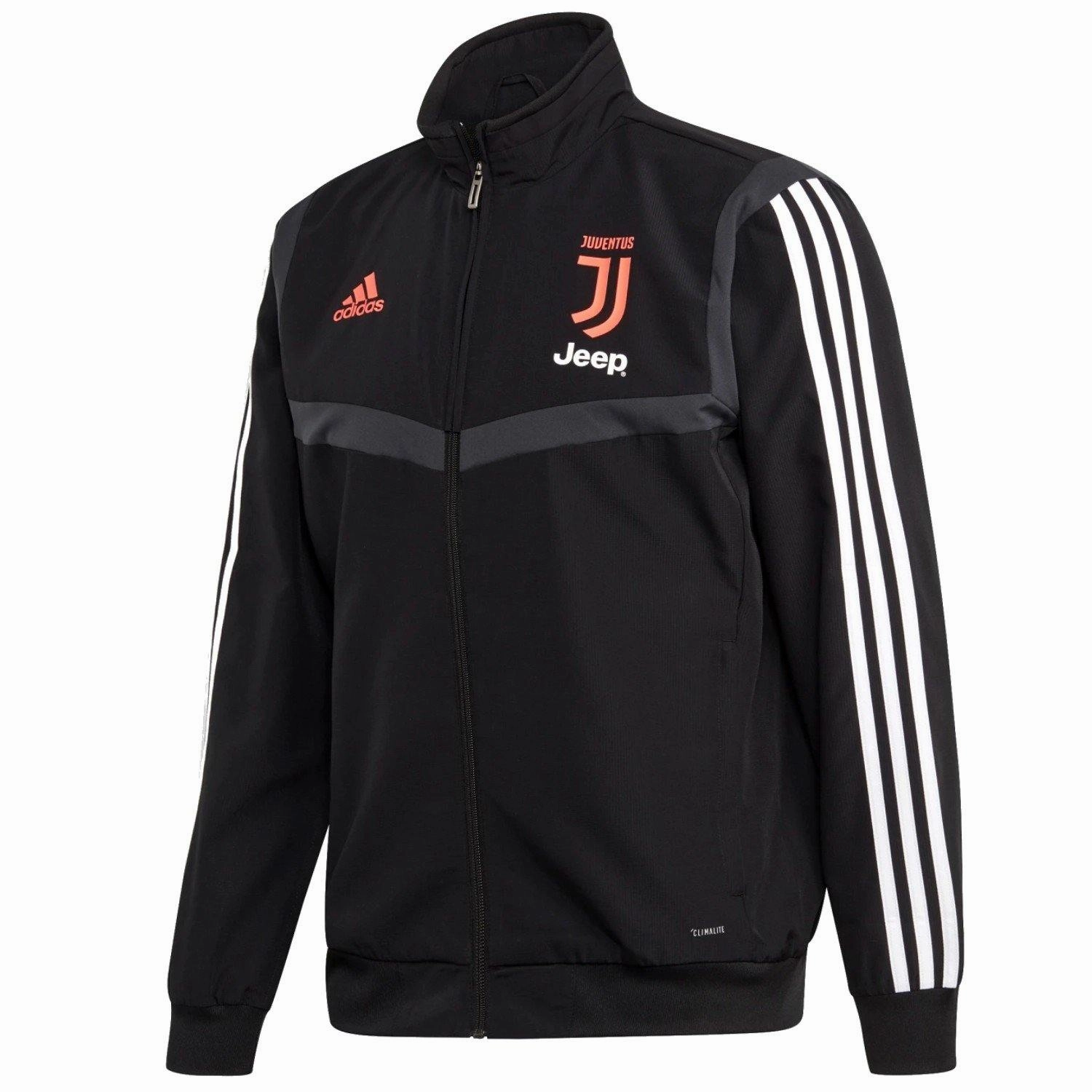 Juventus black training presentation Soccer tracksuit 2019/20 - Adidas Endurance Gear Non Slip Tread Pattern
