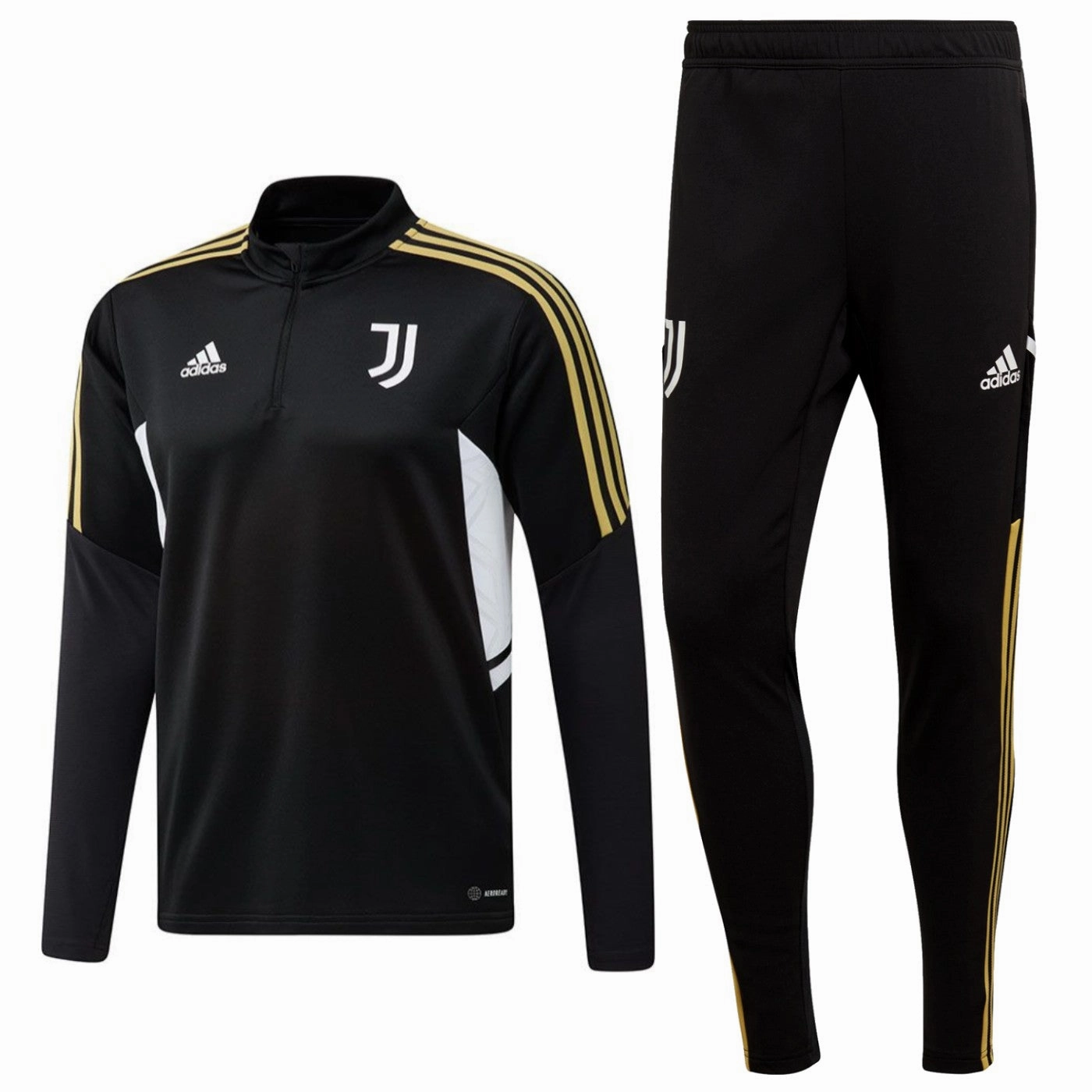 Juventus black training technical soccer tracksuit 2022/23 - Adidas Recyclable