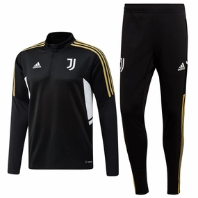 Juventus black training technical soccer tracksuit 2022/23 - Adidas Recyclable