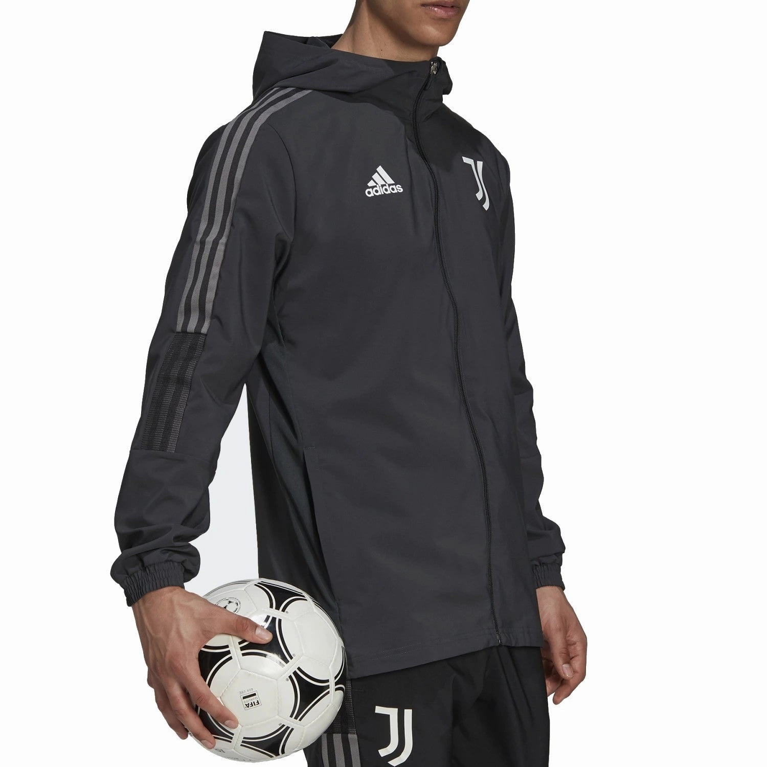 Juventus carbon grey training presentation tracksuit 2021/22 - Adidas UltraSoft Brushed Backing trim venue
