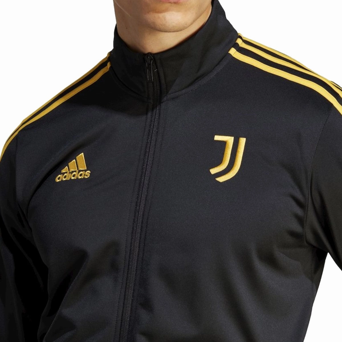 Juventus Casual 3S black presentation tracksuit 2023/24 - Adidas LayeredTech Taste