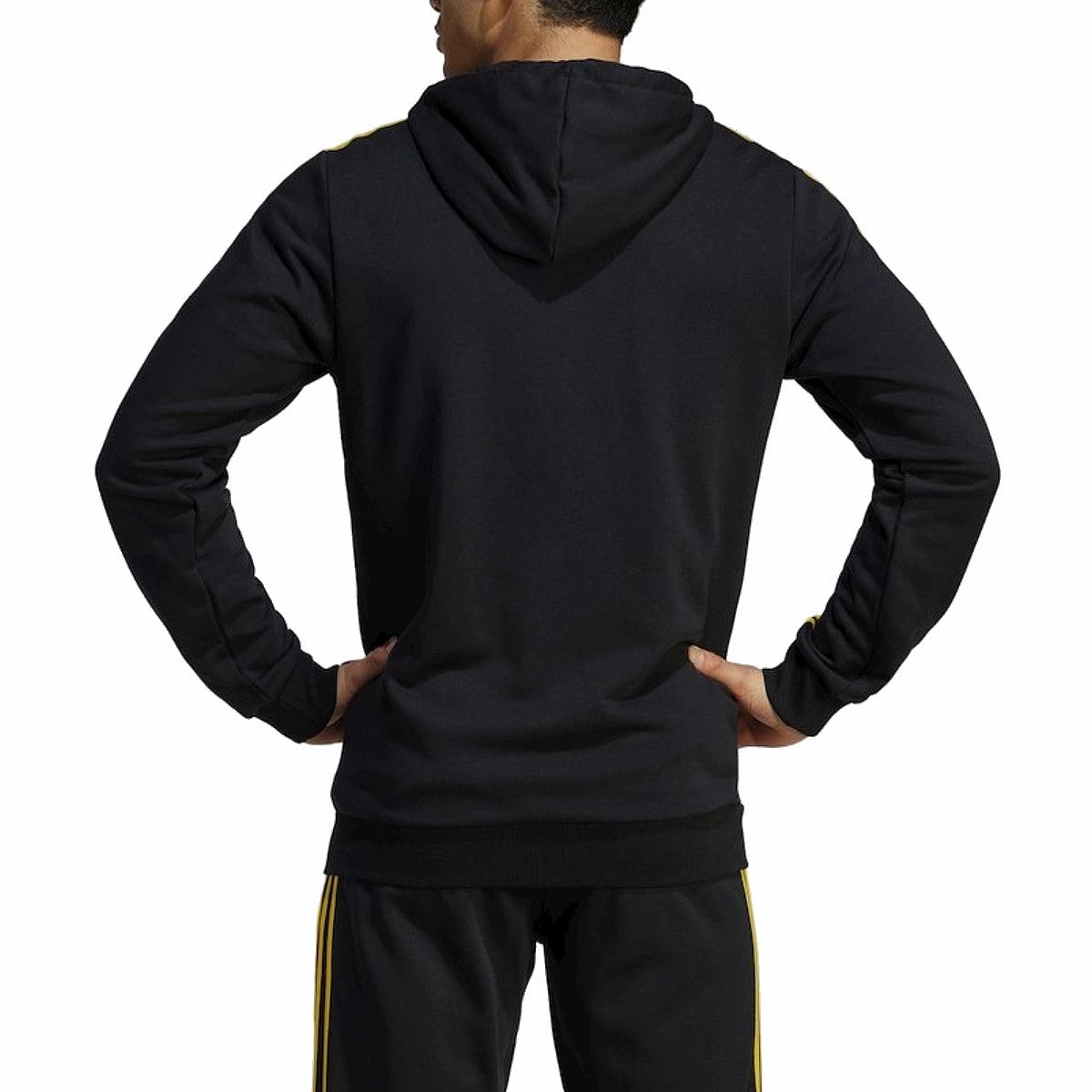 Charm Juventus Casual 3S hooded soccer tracksuit 2023/24 black - Adidas