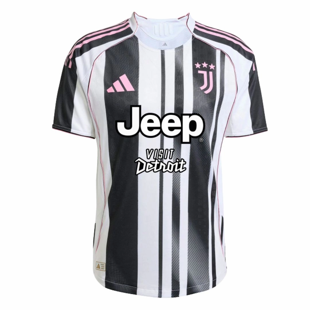 Flexible Collar Design Body Mapping Technology Juventus FC Home Jersey 25/26 Authentic