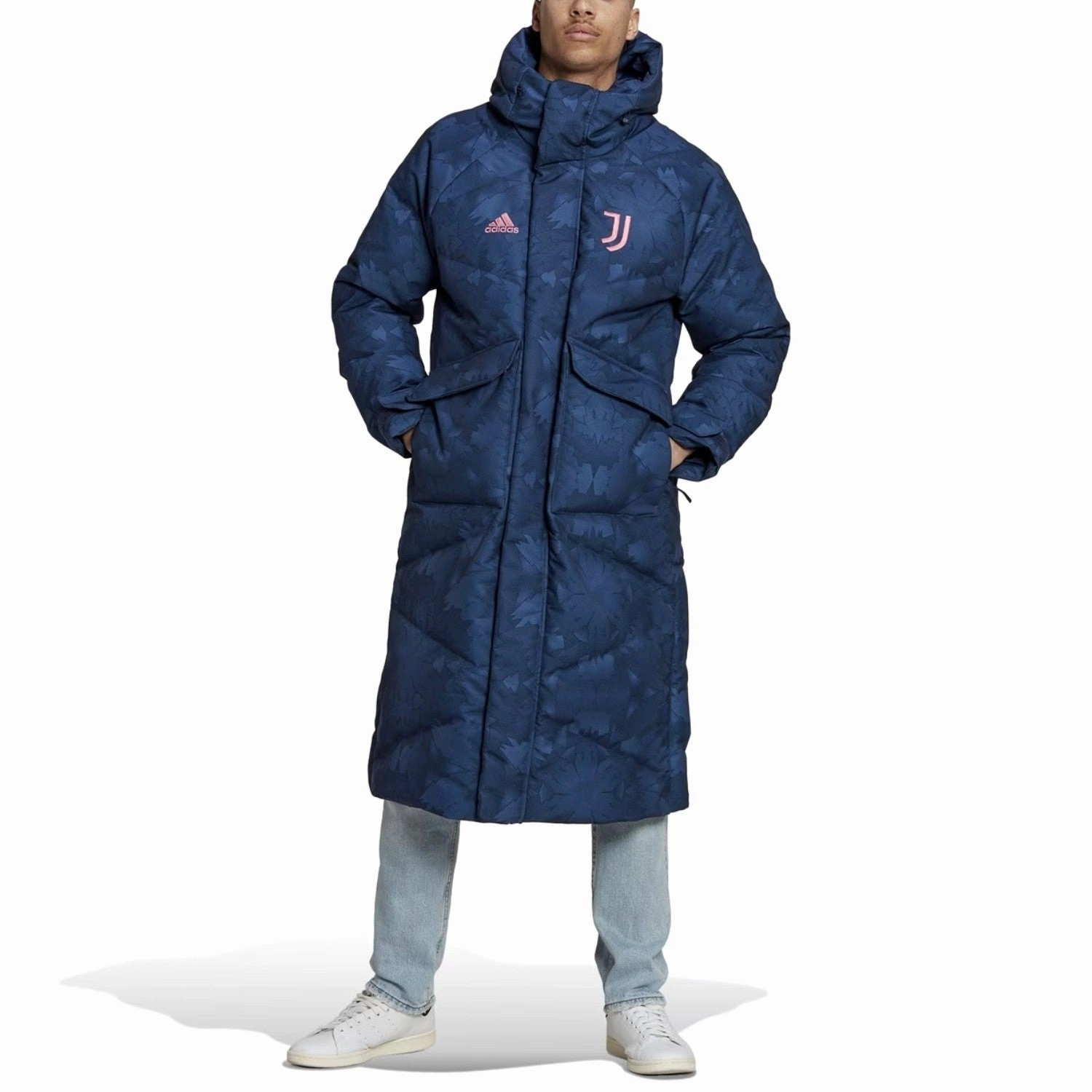 Sporty Look Juventus FC padded down long jacket 2023 - Adidas