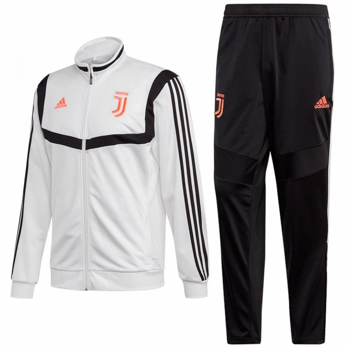 Up-to-date size Juventus soccer bench training tracksuit 2019/20 - Adidas