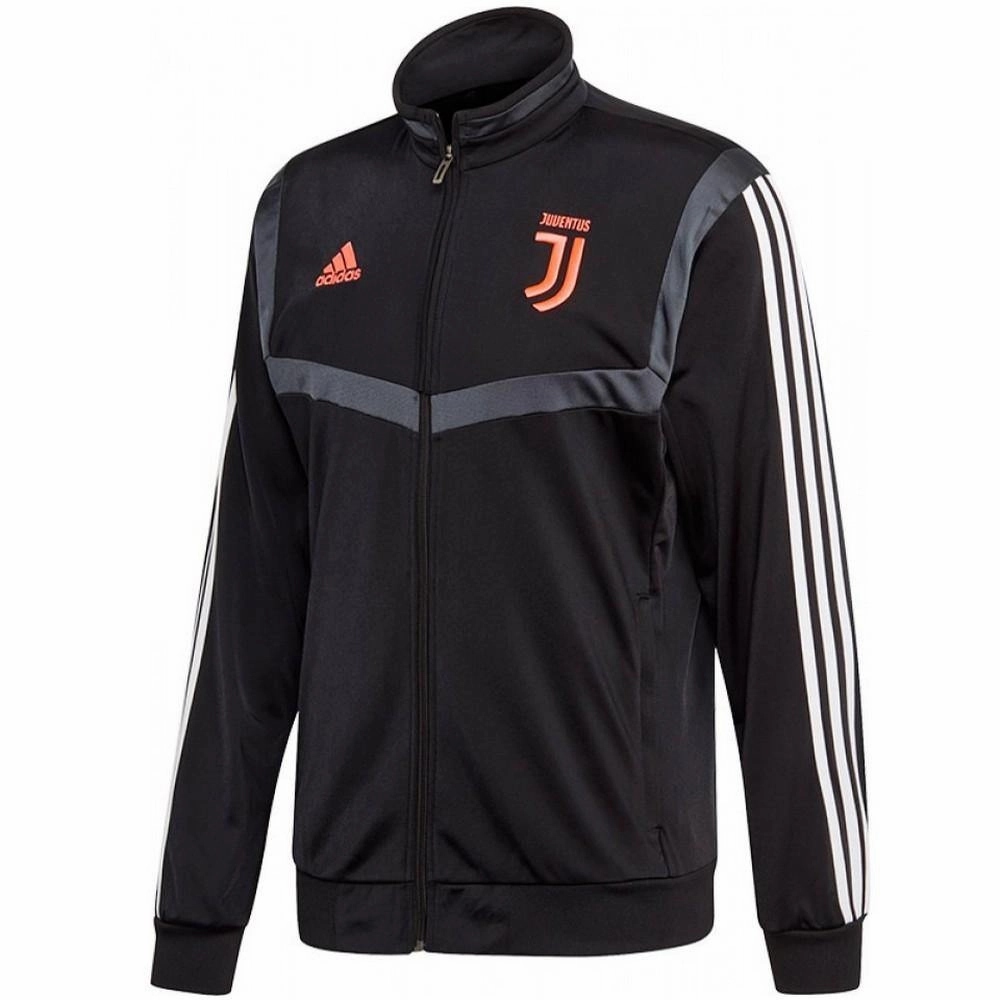 Comfort factor gas Juventus soccer black bench training jacket 2019/20 - Adidas