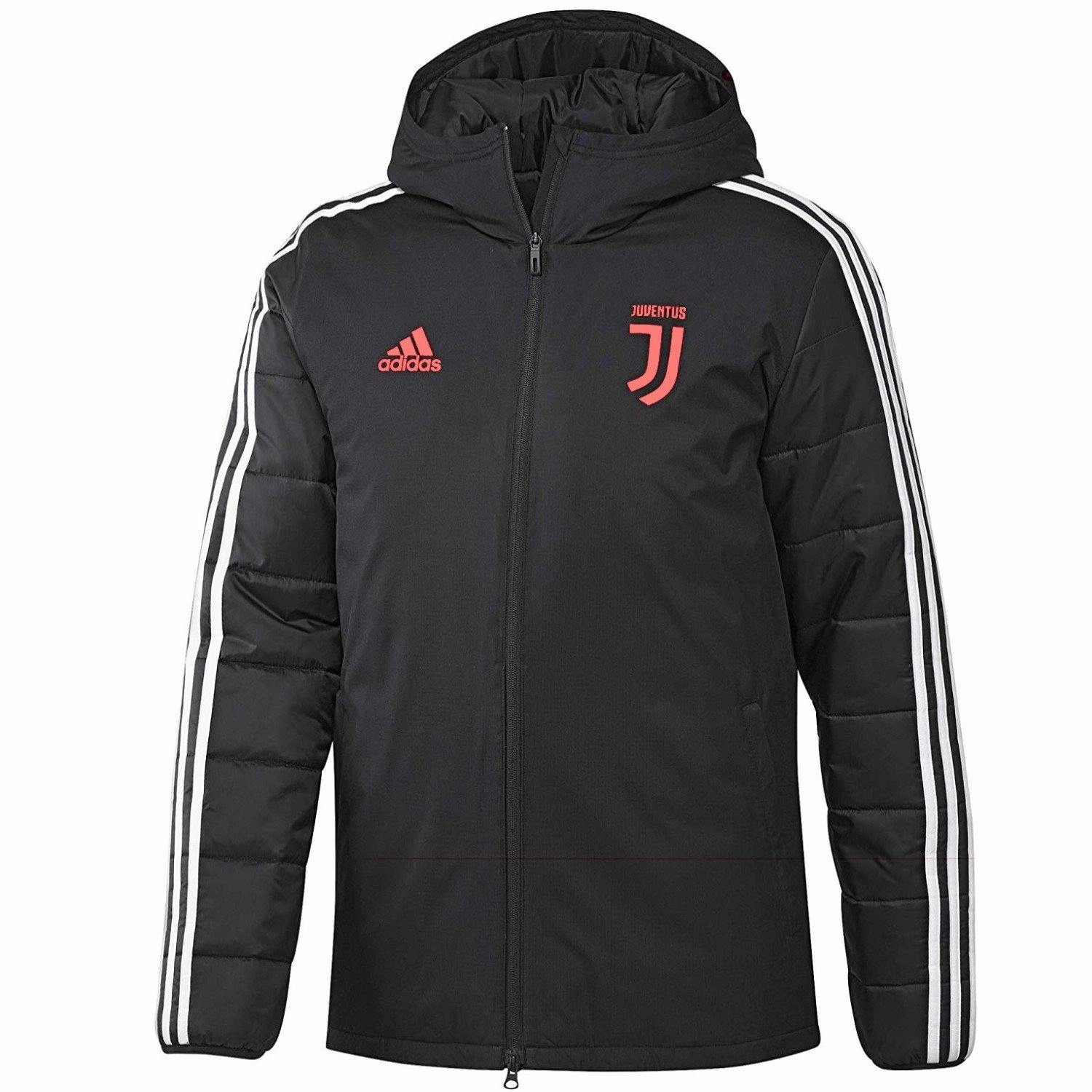 Juventus winter training bench soccer jacket 2019/20 - Adidas UltraSoft Brushed Lining Double Layered Elbow Patches