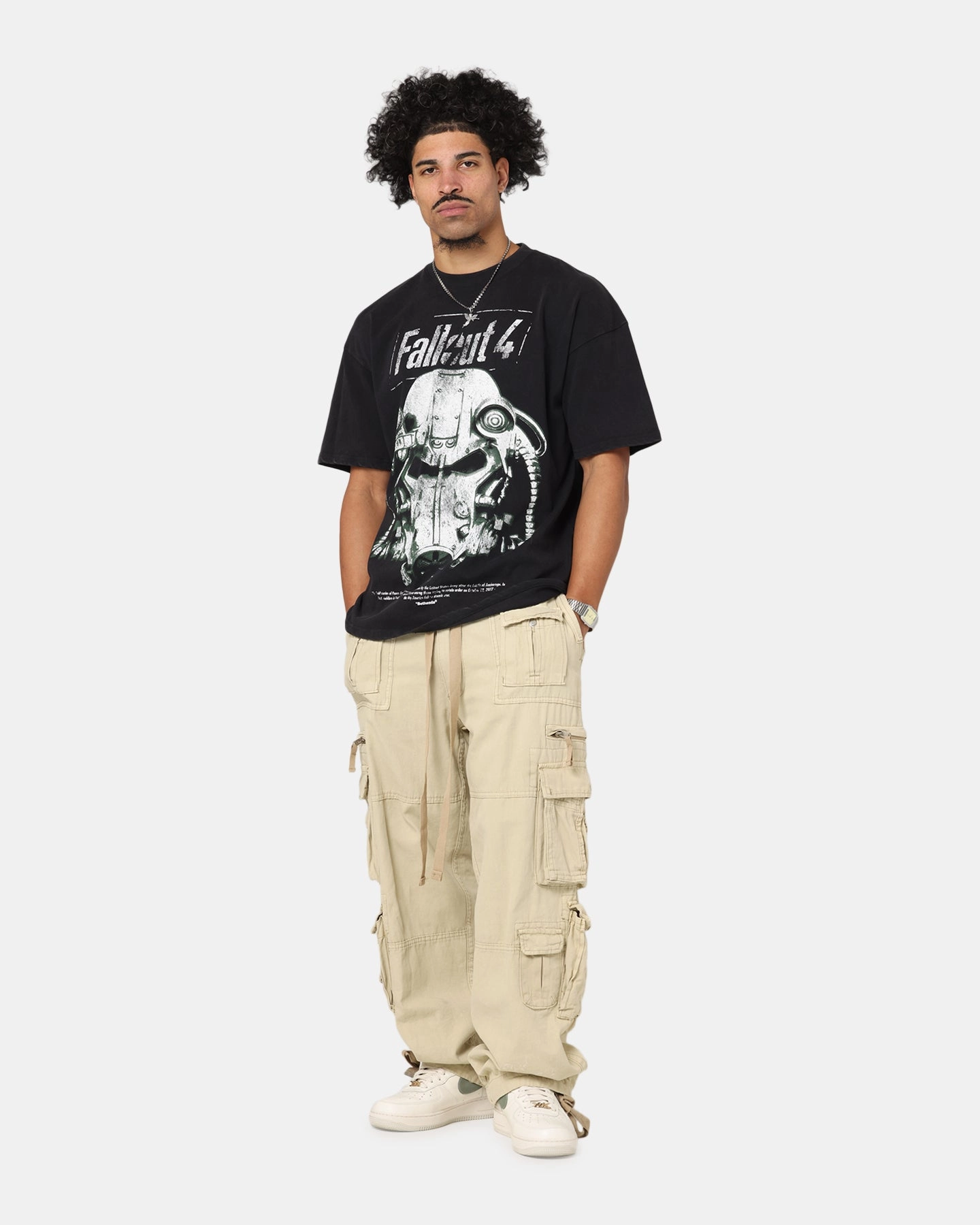 73 Studio X Fallout '15 Fallout 4 Vintage T-Shirt Black Acidwash brandable