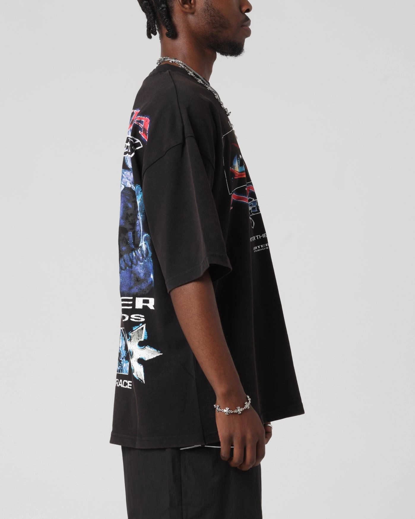 Loiter Ninja Vintage T-Shirt Vintage Black Organic Cotton Blend