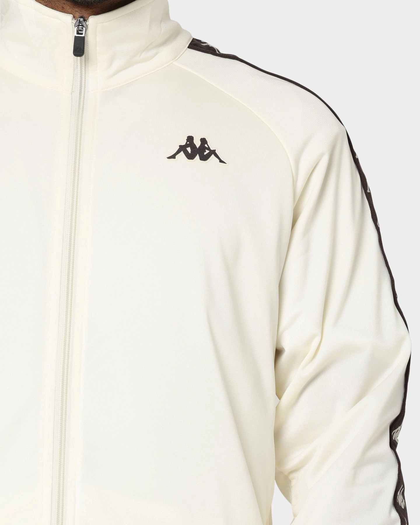 Ergonomic Fit mountain scene Kappa 222 Banda Anniston Slim Jacket White Cream/Brown