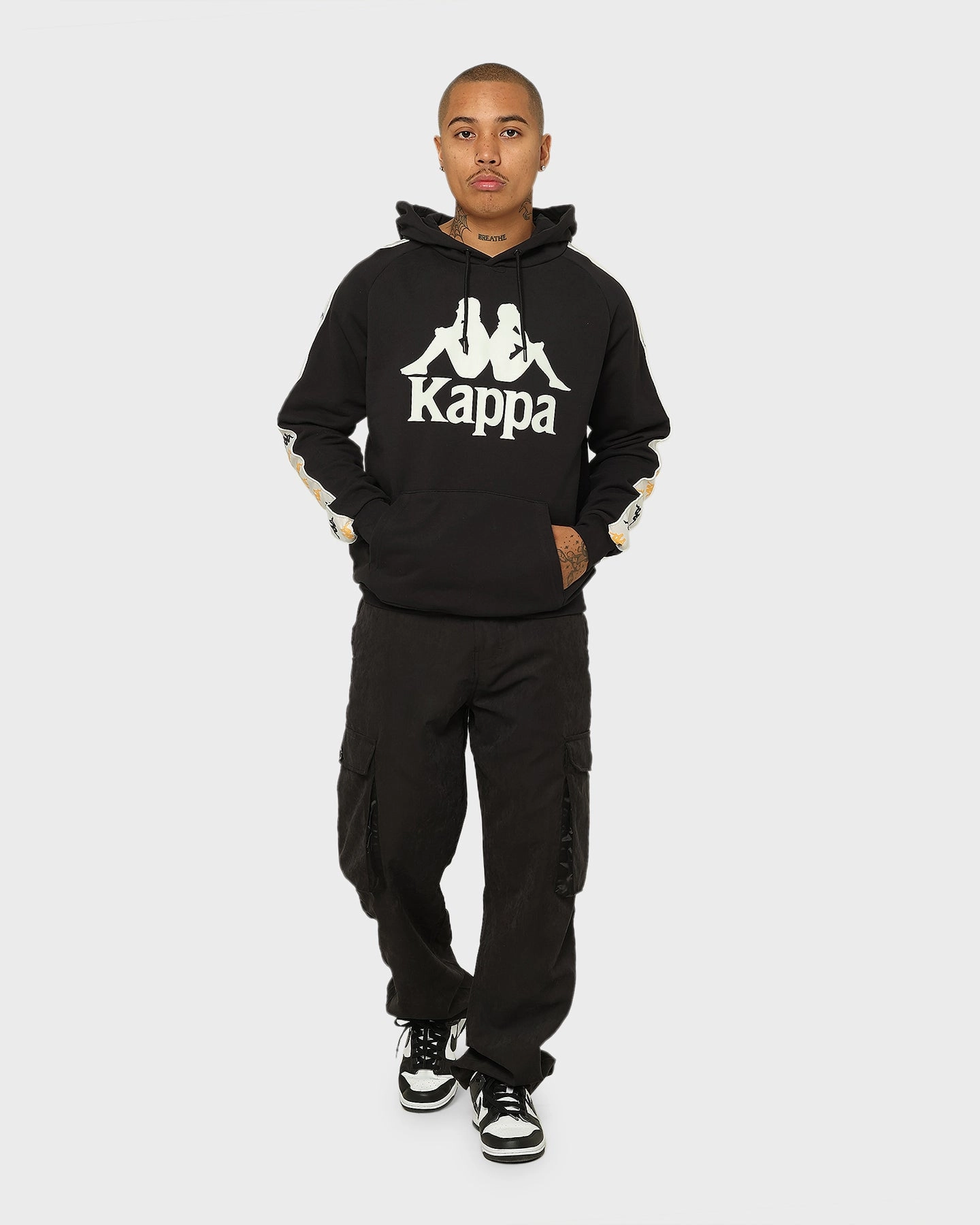 Cozy Jacket regular Kappa 222 Banda Hurtado 4 Hoodie Black Smoke/Grey