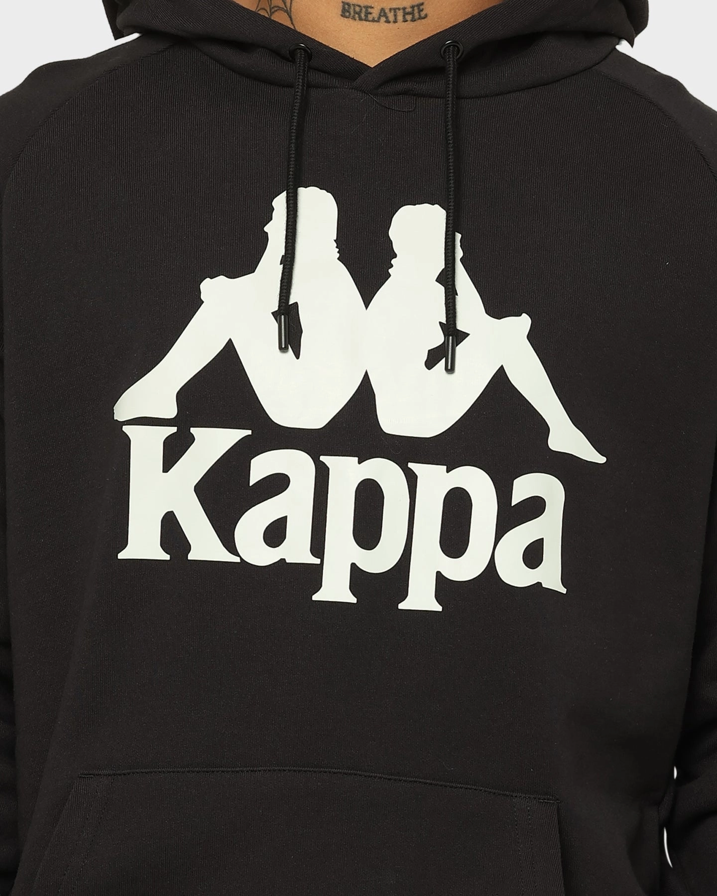 Kappa 222 Banda Hurtado 4 Hoodie Black Smoke/Grey Quality