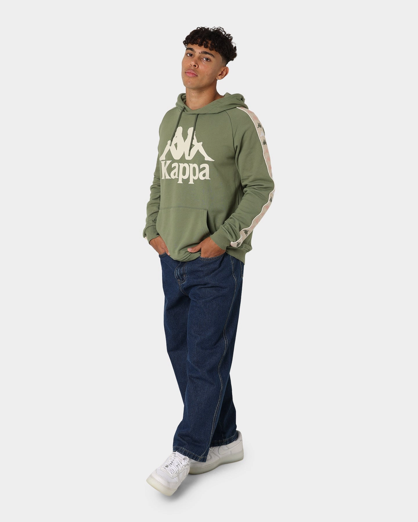 Equity Kappa 222 Banda Hurtado 4 Hoodie Green Loden/Beige