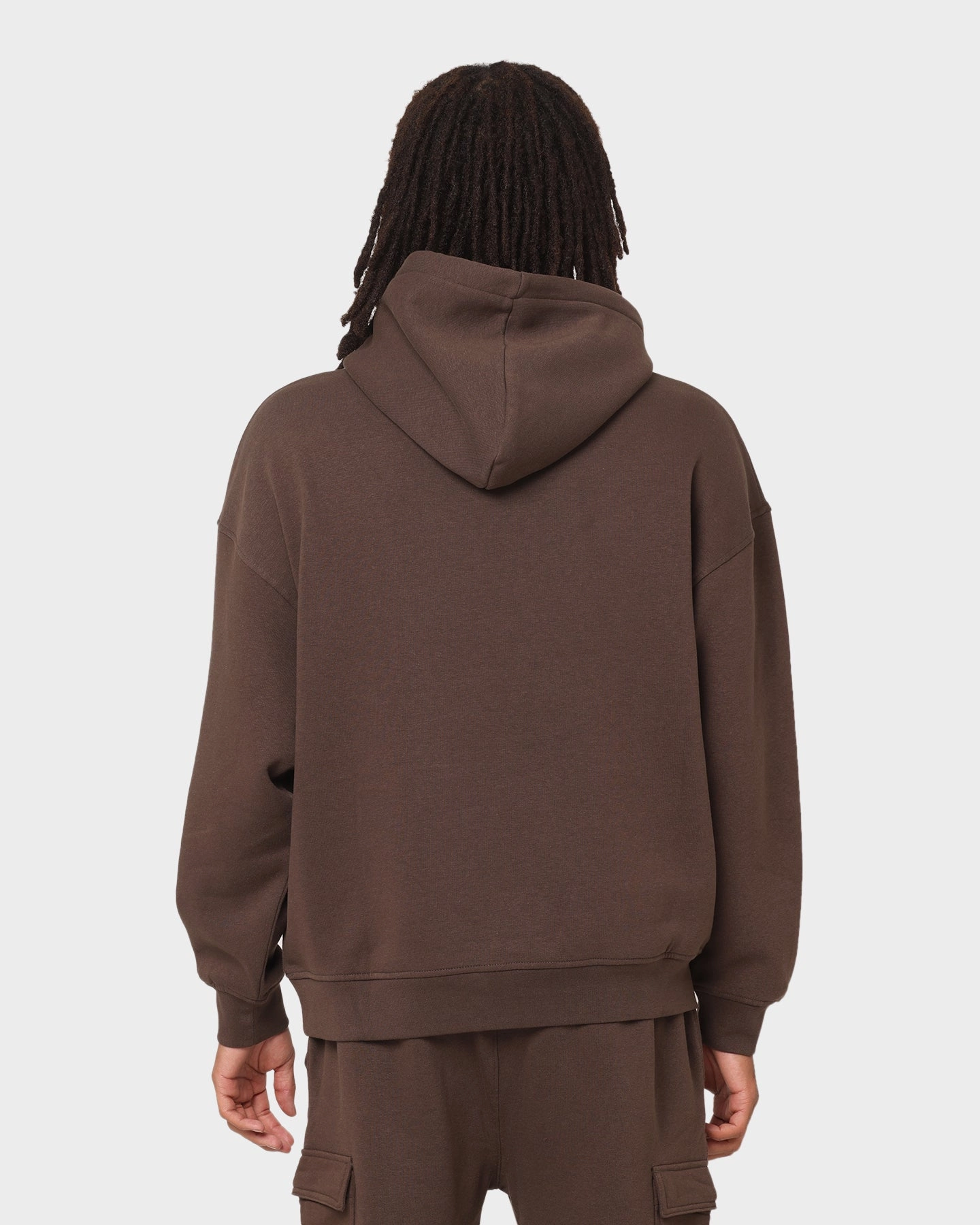 Ergonomic Shoulder Design KAPPA Authentic Diran Hoodie Brown Coffee/Grey