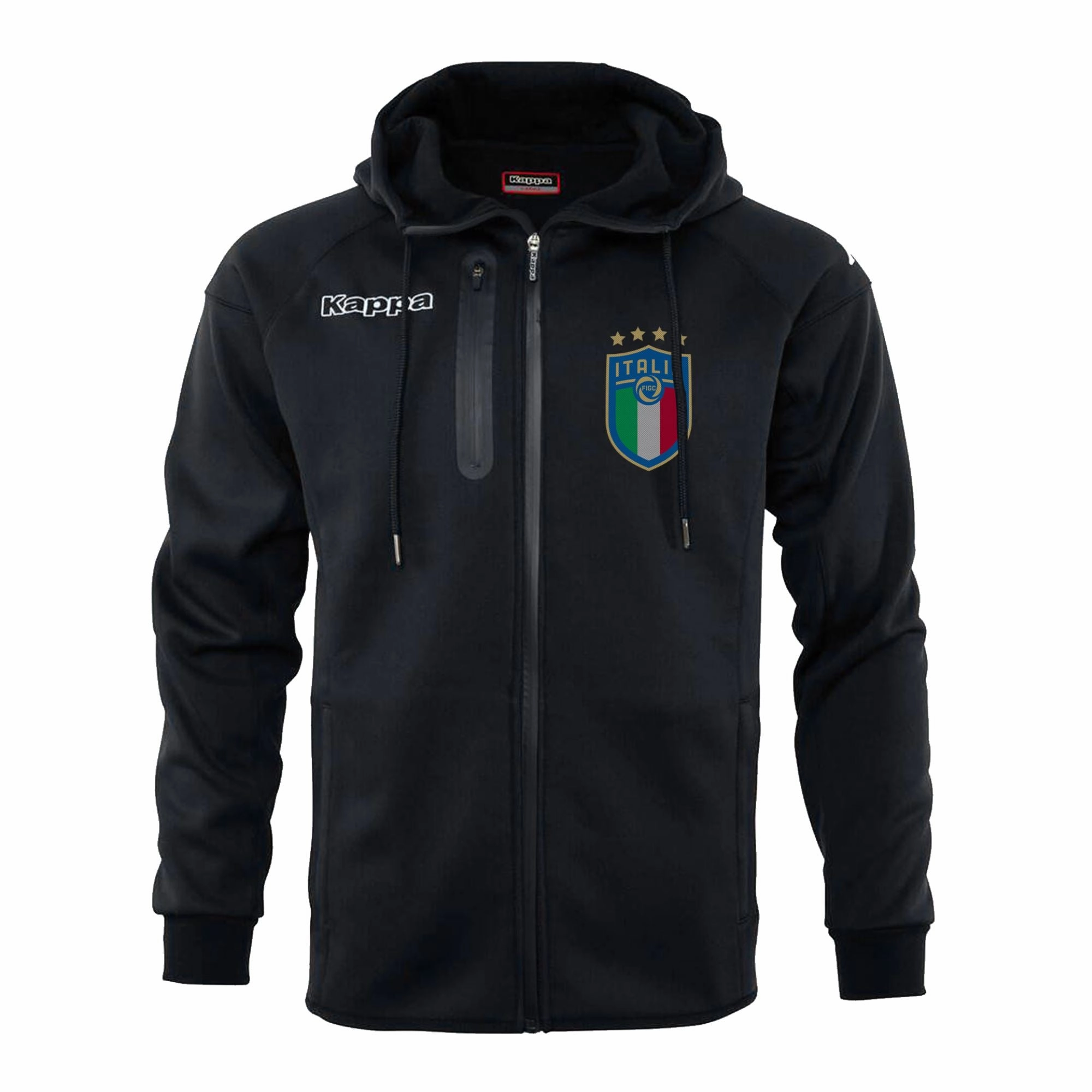Kappa Italia FIGC Soft Shell Hooded Jacket Black Sleeveless