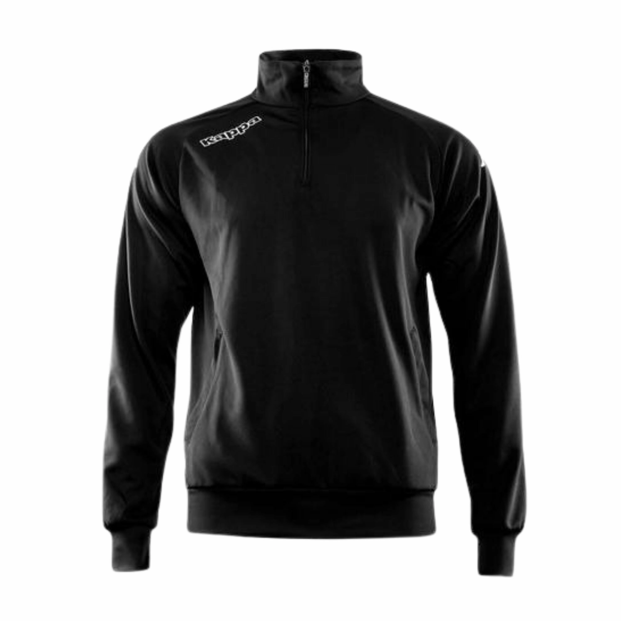 Kappa Track Jacket 1/4 Zip Black Retro WindResistantBarrier