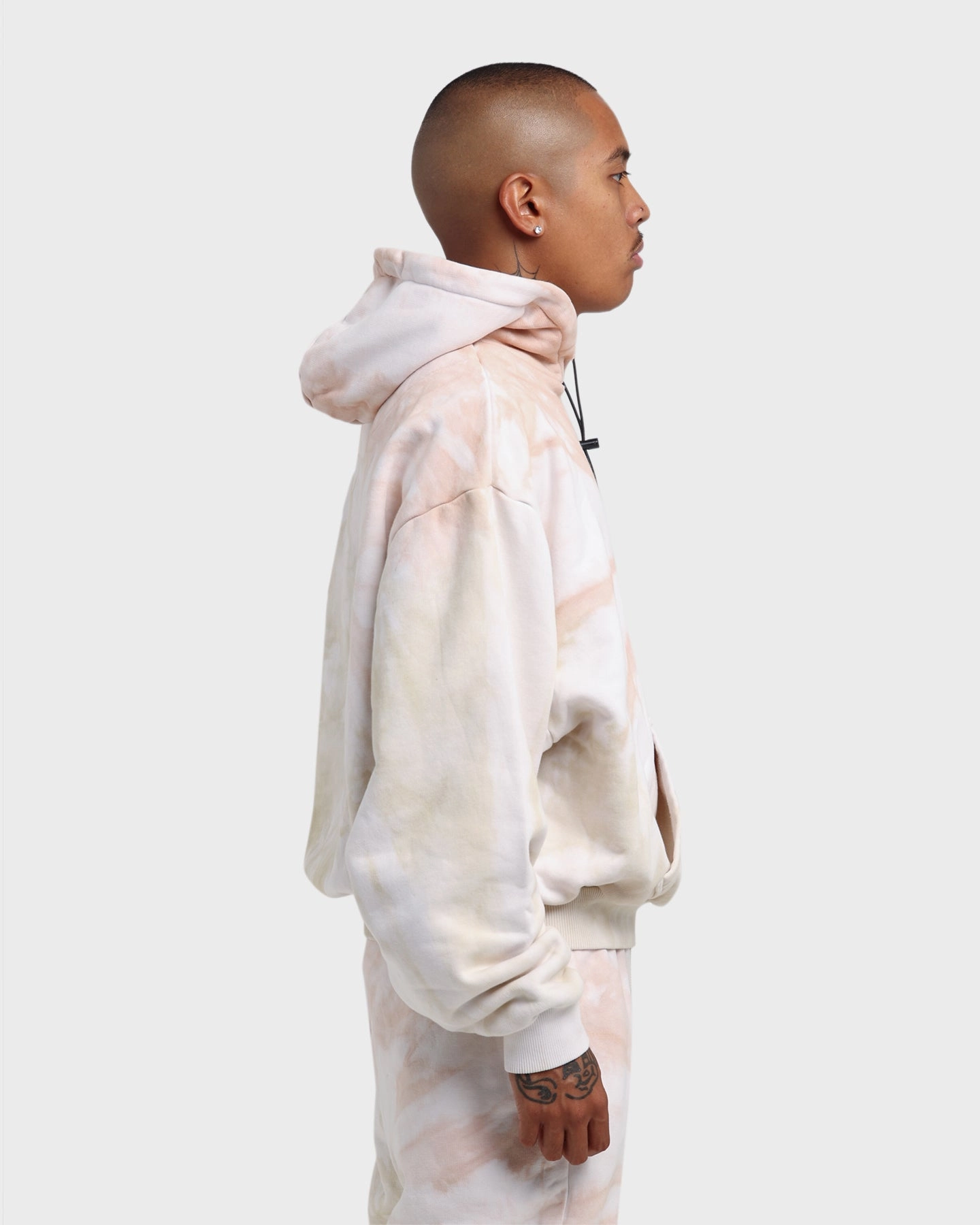 Karl Kani Signature KKJ Tie Dye Oversized Hoodie Light Sand DurableShell
