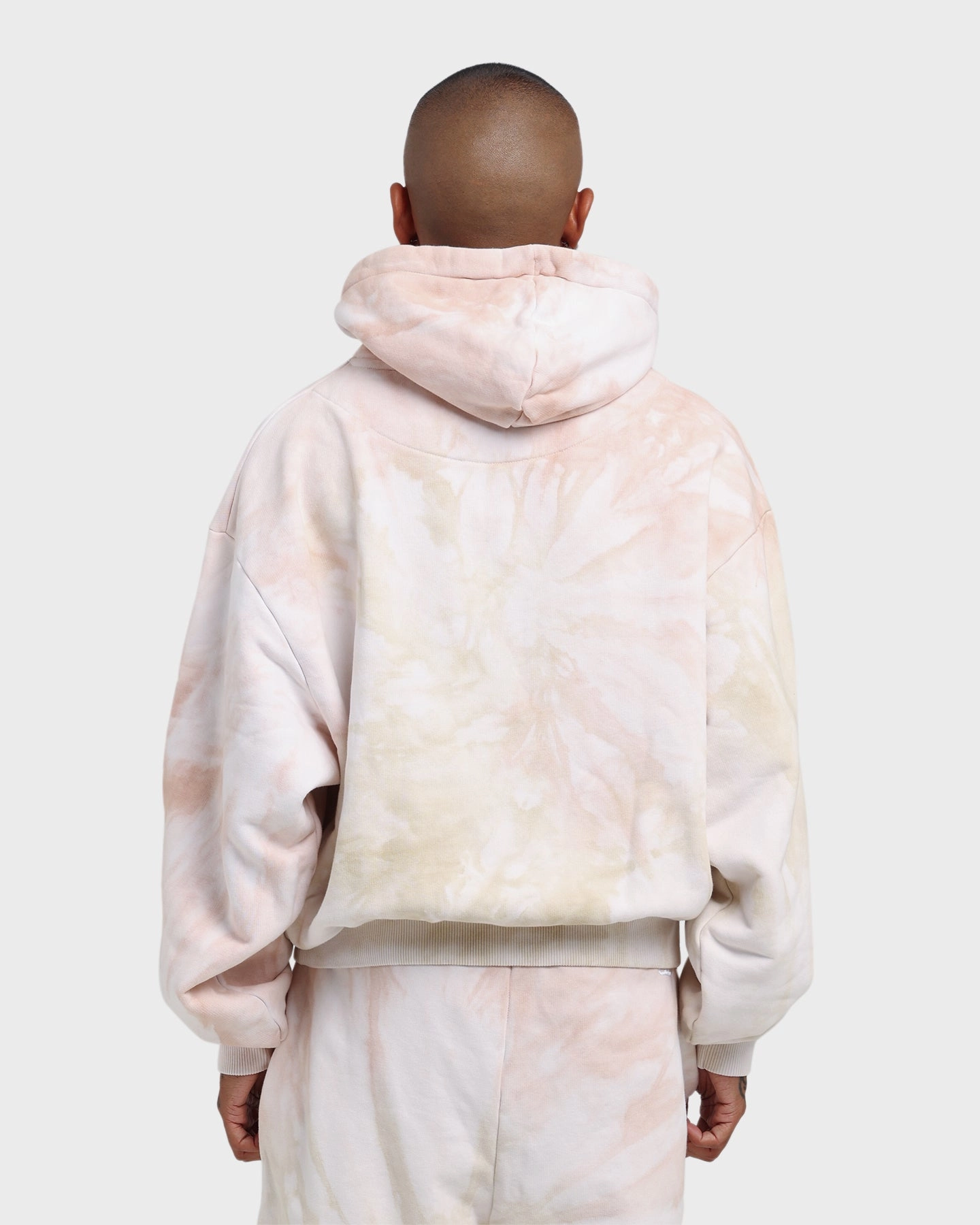 Karl Kani Signature KKJ Tie Dye Oversized Hoodie Light Sand Unique Piece musicians