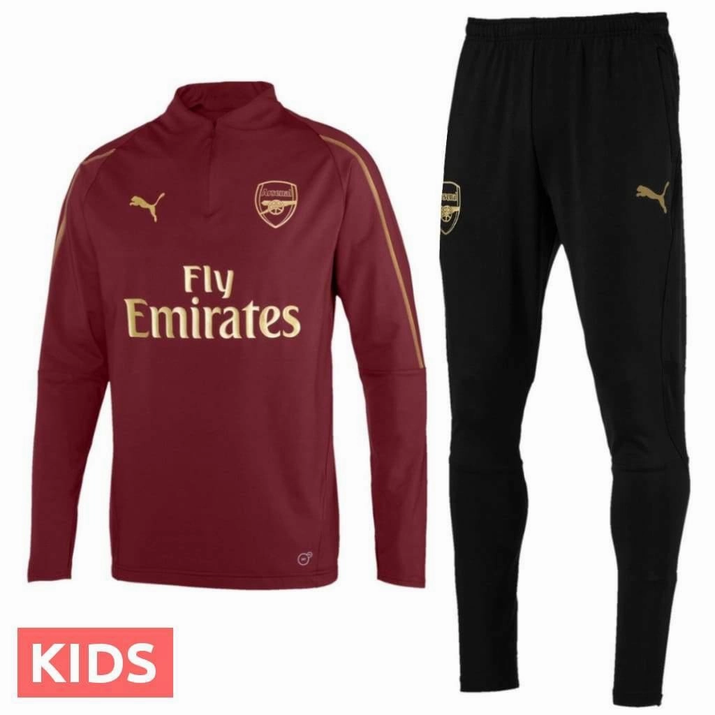 Kids - Arsenal FC training technical soccer tracksuit 2018/19 - Puma body wash Full-length