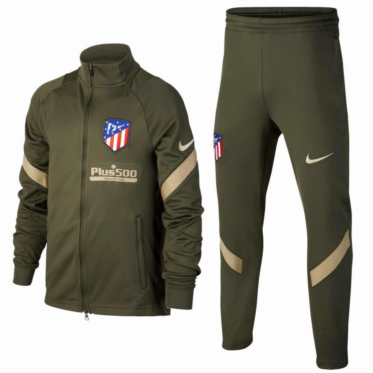 hunting Flexible Ergonomic Fit Kids - Atletico Madrid green presentation Soccer tracksuit 2020/21 - Nike