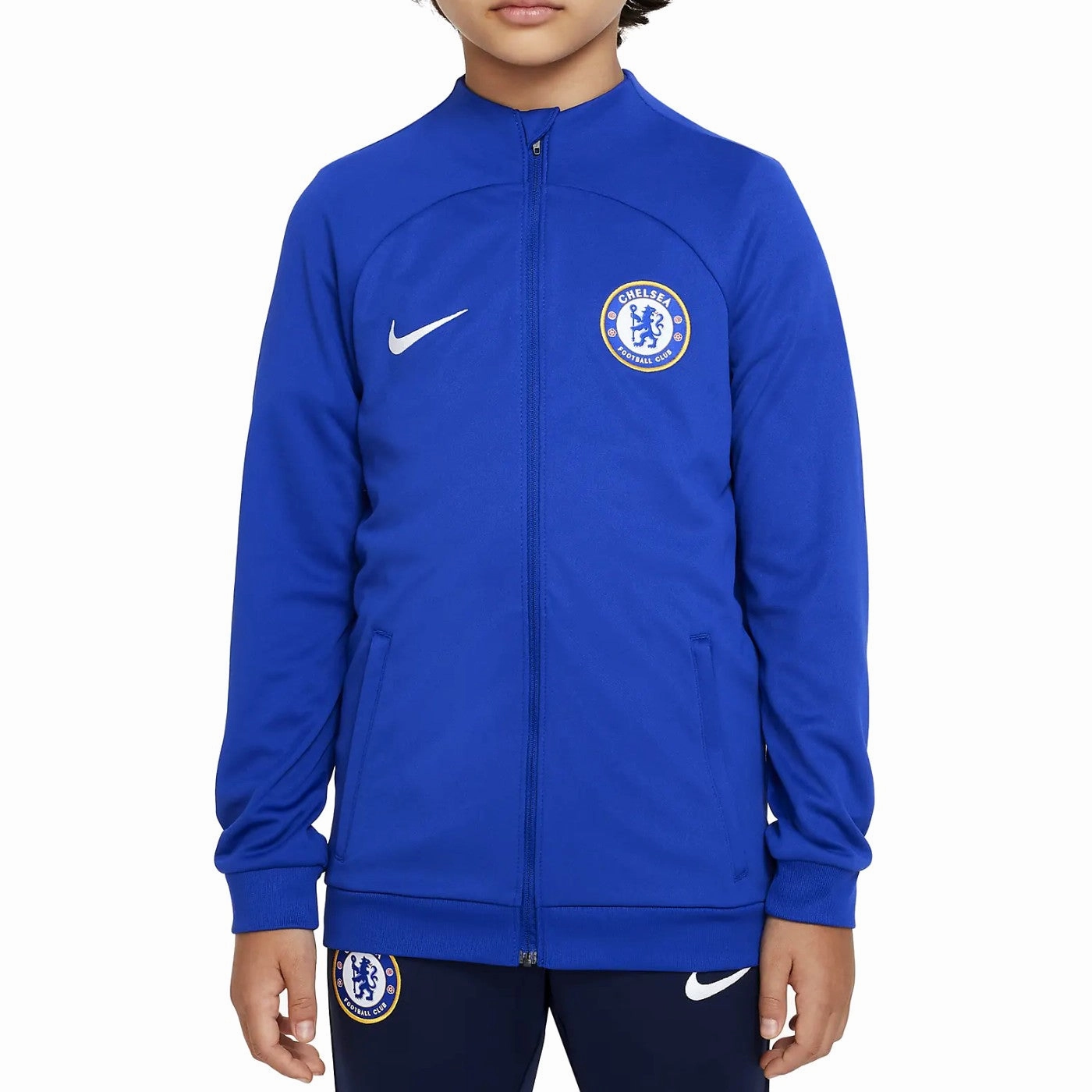 Kids - Chelsea blue training presentation Soccer tracksuit 2023/24 - Nike strap venue