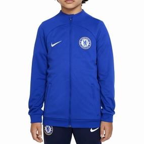 Kids - Chelsea blue training presentation Soccer tracksuit 2023/24 - Nike strap venue