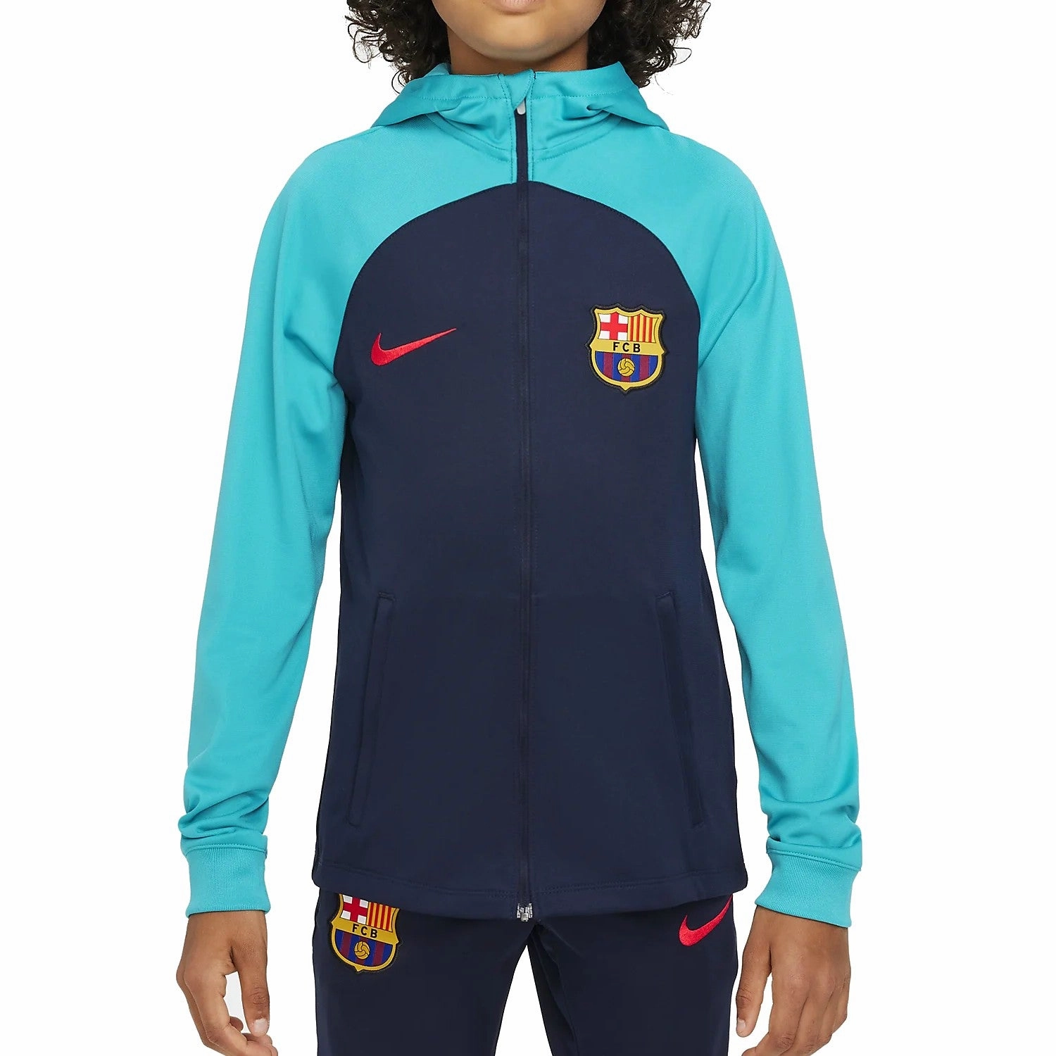 fantasy Kids - FC Barcelona hooded presentation Soccer tracksuit 2022/23 - Nike