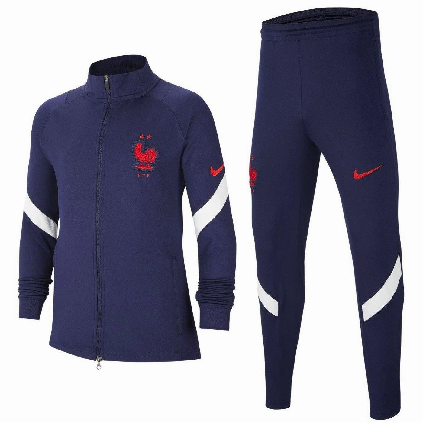 wind power Kids - France training presentation Soccer tracksuit 2020/21 navy - Nike