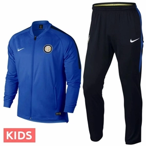 GlowInTheDark Accents Reflective Detailing Kids - Inter Milan Training Presentation Soccer Tracksuit 2017/18 - Nike