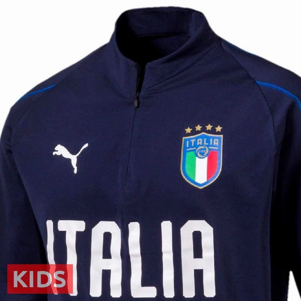 AntiStatic Lining ElasticWaistbandTech Kids - Italy Navy Technical Training Soccer Tracksuit 2018/19 - Puma