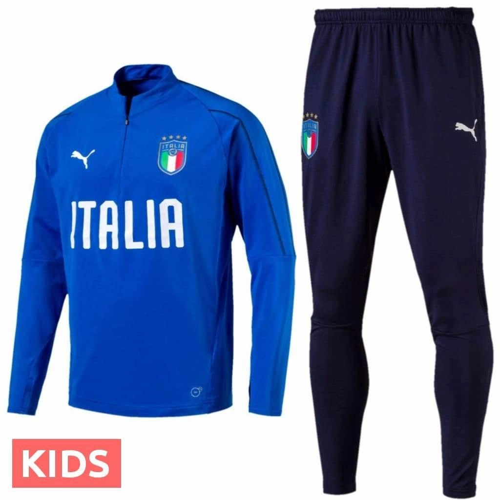 Kids - Italy Technical Training Soccer Tracksuit 2018/19 - Puma Luxury