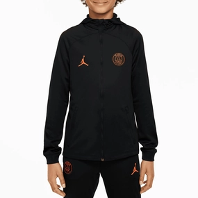 MoistureManagement Fabric connected Kids - Jordan x PSG Soccer black training presentation tracksuit 2022/23 - Jordan